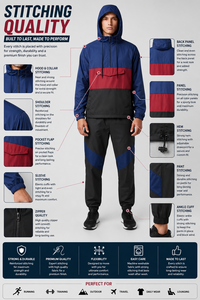 Custom Manufacturer Embroidered Men's Set Zip up 100%Nylon Two Piece Windbreaker <b>Short</b> Set Men Sweat <b>Suit</b> Tracksuits - Product Image 5