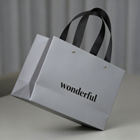 Sacs en papier personnalisés avec logo imprimé, vente en gros, sacs de luxe pour boutiques, emballages pour vêtements et chaussures, sacs de shopping en papier