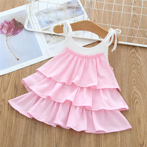 Robe pour filles en coton de couleur rouge unie, vêtements pour enfants personnalisés, robe de demoiselle d'honneur colorée - Product Image 6