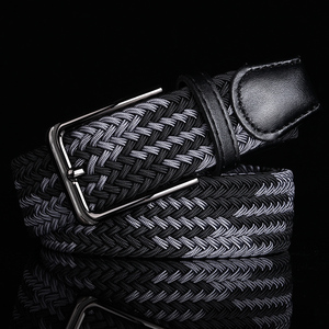 Moda Casual fibbia quadrata cintura elastica elasticizzata tela intrecciata in stile swrien - Product Image 4