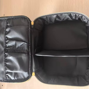Grande trousse de maquillage BSCI avec sangle, étui de voyage pour cosmétiques et 5 boîtes de rangement amovibles, sac en nylon tendance - Product Image 4