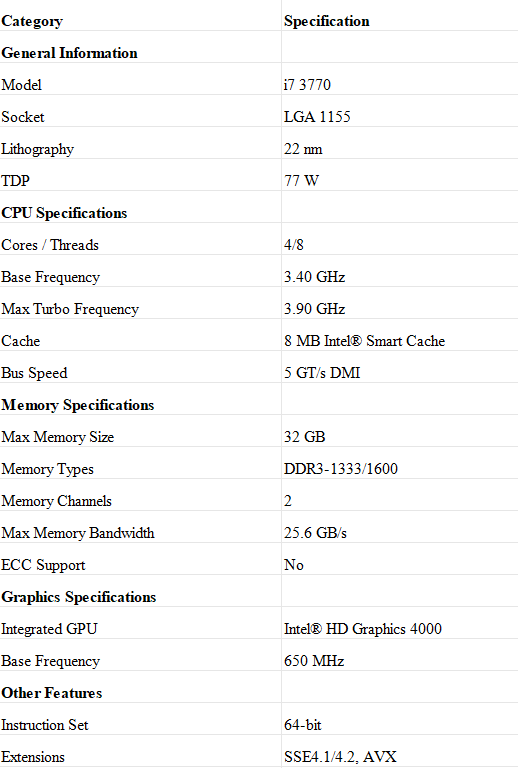 I7 3770
