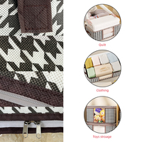 Sac de rangement portable 75L pour literie avec fermeture éclair, grand espace de rangement avec fenêtre pour vestes, pantalons et textiles de maison