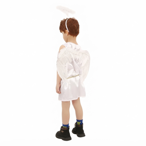 Set Costume da Cupido per Bambini Tutu Dreams - Tunica Bianca da Angelo, Ali e Aureola - Perfetto per Halloween, Natale e Feste - Product Image 3