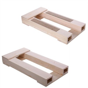 Solid Wood <b>Cat</b> <b>Scratching</b> <b>Post</b> With Hemp Rope Mat 1 Level Durable <b>Cat</b> Tree <b>For</b> Pet <b>Cat</b> Toys And Shelf - Product Image 1