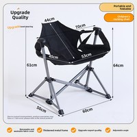 Chaise pliante d'extérieur pour pique-niques et loisirs, chaise à bascule portable pour le camping, la pêche et le jardin, universelle et portable