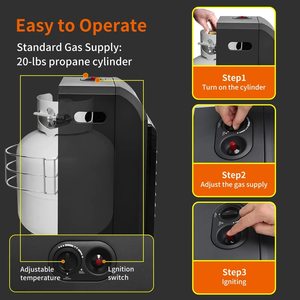 Calentador <span class=keywords><strong>de</strong></span> <span class=keywords><strong>gas</strong></span> vivo <span class=keywords><strong>de</strong></span> 4200W, recubrimiento <span class=keywords><strong>de</strong></span> hierro <span class=keywords><strong>de</strong></span> fácil montaje para venta al por mayor, tamaño Mini portátil, precio barato con ruedas, calentador móvil CE - Product Image 6