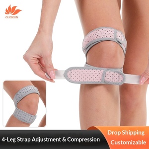 Genouillères à compression réglable perforées avec sangle <span class=keywords><strong>pour</strong></span> <span class=keywords><strong>la</strong></span> rotule, idéales <span class=keywords><strong>pour</strong></span> le saut à <span class=keywords><strong>la</strong></span> corde, le basketball et <span class=keywords><strong>la</strong></span> course en extérieur - Product Image 5