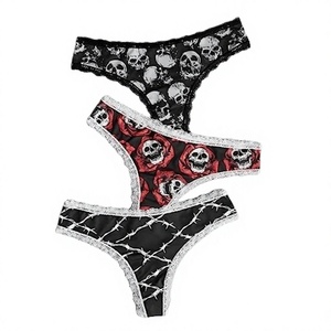 Culottes de bikini tricotées pour femmes de qualité supérieure, taille basse, en dentelle, respirantes, sexy, confortables, en spandex/coton, antibactériennes - Product Image 1