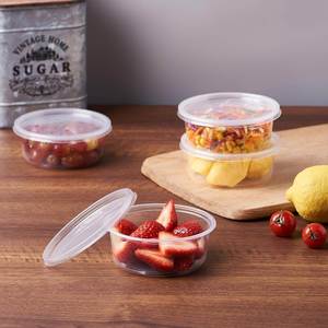 Contenants jetables transparents en PP de 8 oz avec couvercles, compatibles micro-ondes et congélateur, petites boîtes à emporter pour yaourts et aliments cuits - Product Image 4