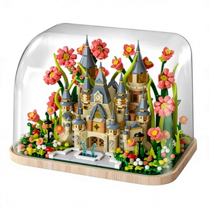 Ensemble <span class=keywords><strong>de</strong></span> blocs <span class=keywords><strong>de</strong></span> construction en forme <span class=keywords><strong>de</strong></span> château <span class=keywords><strong>de</strong></span> princesse avec housse anti-poussière, 1301 pièces, jouet décoratif, cadeau pour adultes et enfants, FL2238 - Product Image 1