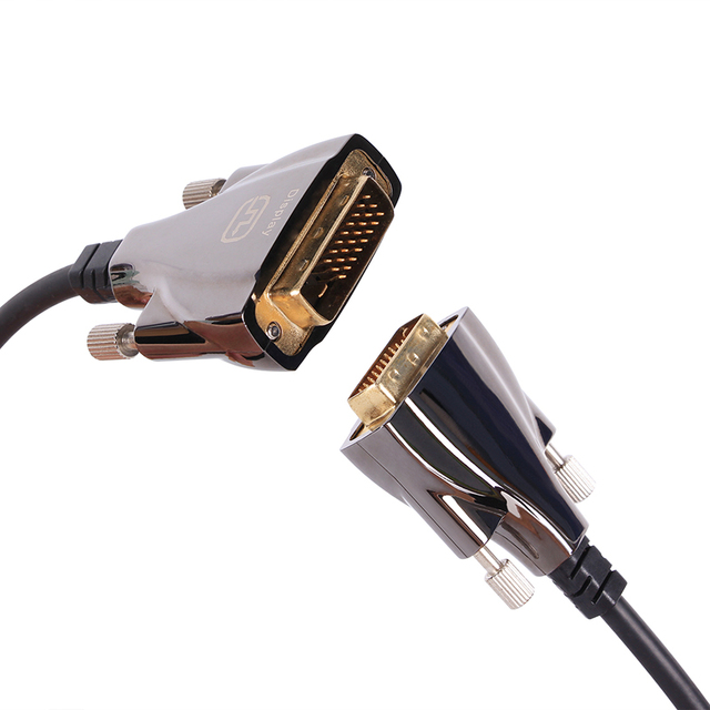 VCOM AOC Active Optical DVI Cable 10m 50m 60m DVI 24+1 Male to DVI 24+1 Male 1080P with 24K Gold Plated Connector