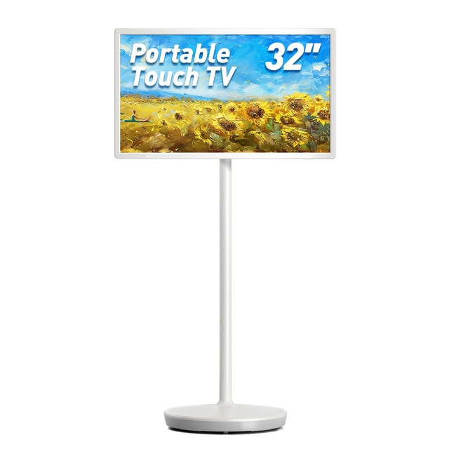 Smart Android TV Portable Touch Monitor 32 Inch HD Wireless Lcd Rotating With Battery Touch Screen Indoor Portable Digital TV