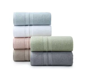 Hotel cotton bath towel 500g towel 140g set multi-color optional absorbent soft company gift embroidery logo antimicrobial towel