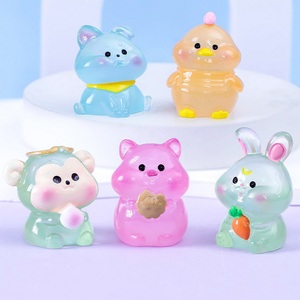 Muñecos creativos que brillan en la oscuridad, doce animales del zodiaco, figurita brillante en 3D, decoración del hogar en <span class=keywords><strong>miniatura</strong></span>, adornos para coche - Product Image 3