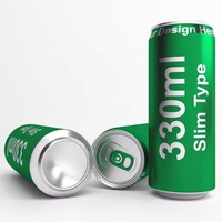 Bière Soda Jus Canettes Standard En Aluminium En Gros Bon Prix 250ml 330ml 473ml 500ml Sleek Slim Logo Personnalisé Feuille D'aluminium Ronde
