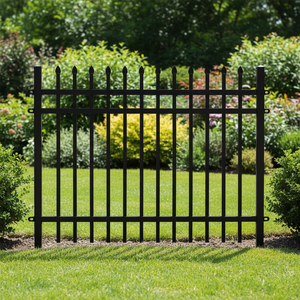 <span class=keywords><strong>Valla</strong></span> <span class=keywords><strong>de</strong></span> Acero Tubular Negra Tipo Palisada para Jardín y Exteriores, Panel <span class=keywords><strong>de</strong></span> Malla <span class=keywords><strong>de</strong></span> Alambre Soldada para Edificios - Product Image 1