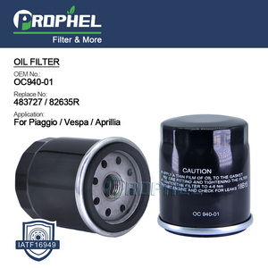 OEM รถจักรยานยนต์ชิ้นส่วนเครื่องยนต์กรองน้ำมัน<span class=keywords><strong>ส</strong></span>ำหรับ Piaggio Vespa Aprilia <span class=keywords><strong>ส</strong></span>กูตเตอร์<span class=keywords><strong>125</strong></span>-300cc OC940-01 OC94001 483727 82635R - Product Image 4