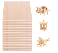 Pack multiple de feuilles de tilleul Feuilles de bois de contreplaqué minces Carrés non finis Planches Balsa Artisanat Modèles Découpe laser Brûlage