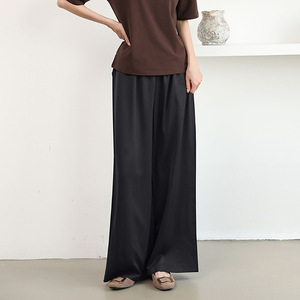 <span class=keywords><strong>Pantaloni</strong></span> Larghi Minimalisti Color Crema con Elastico in Vita, <span class=keywords><strong>Pantaloni</strong></span> Fluido e Comodi per <span class=keywords><strong>Donna</strong></span>, Casual da Ufficio, Multicolore, Gamba Dritta - Product Image 2
