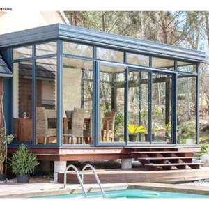 Porte extérieure moderne en aluminium <span class=keywords><strong>Véranda</strong></span> toute saison Sunroom Addition verre étendu Préfabriqué Room Sun - Product Image 6