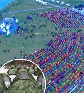 Nueva Carpa de Camping Plegable de Poliéster 190T Impermeable para 1-2 Personas, Cuatro Estaciones, con Diseño de Camuflaje de Burbujas, en Oferta - Product Image 5