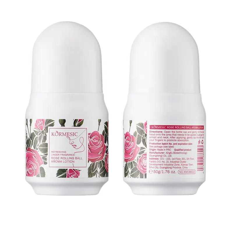 KORMESIC OEM ODM private label Body Roll-on Elegant Fragrance Deodorant Fresh and comfortable Clear aromatic body deodorant