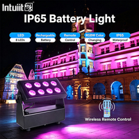 Projecteurs LED étanches IP65 8x15W RGBW 4-en-1 DMX512 pour l'éclairage extérieur des hôtels, des façades de bâtiments, des ponts, des paysages et des scènes