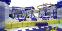 Aire de jeux intérieure pour enfants avec trampoline, toboggan Mario et structure d'escalade, de forme spéciale et au design attrayant, personnalisable, direct usine