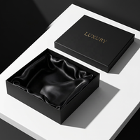 Boîte rigide personnalisée en deux parties avec couvercle pour emballage cadeau de soutien-gorge, couvercle et base, logo estampé en or, boîte embossée