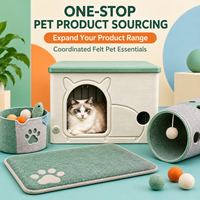 Maison pour chat en feutre moderne et personnalisée, type cube, pour l'intérieur, lit-caverne fermé pour chats et petits animaux, vente en gros OEM ODM