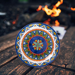 Assiette à soupe ronde en céramique écologique pour le camping et les activités de plein air - Product Image 4