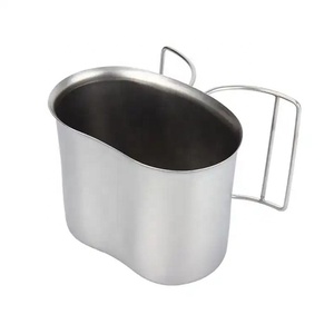 304 in acciaio inox tazza di acqua da campeggio all'aperto pentole da 700ML tazza da mensa marina con supporto - Product Image 1