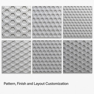 Panneaux de façade hexagonaux en aluminium sur mesure, revêtement extérieur architectural, mur-rideau, décoration de bâtiment - Product Image 4