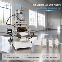 Machine d'étiquetage semi-automatique à 360 degrés pour bouteilles plates, carrées, hexagonales, prismatiques, pots cosmétiques et chimiques