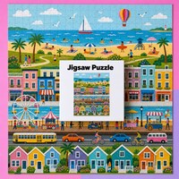 Puzzle Ilustrasi Kustom dengan Karya Seni Anda, Hadiah Pribadi untuk Ulang Tahun, Mainan Dekorasi Rumah untuk Dewasa.