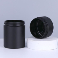 PET plastique 100ml 120ml 150ml 200ml 250ml 300ml 500ml 8oz noir crème cosmétique conteneurs d'emballage cosmétique
