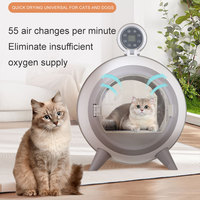 Séchoir Souffleur pour Toilettage d'Animaux 1200W, Boîte de Séchage pour Chiens et Chats avec Anion, Faible Bruit, Conception à Double Porte pour Petits, Moyens et Grands Animaux