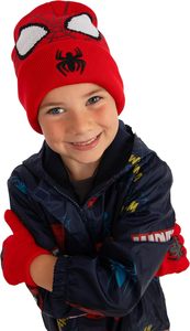 Conjunto de 2 Piezas de Gorro y Guantes de Invierno para Niños, Diseño de Superhéroe Araña, Tejido Jacquard, Gorro Térmico Cálido para Niños y Niñas - Product Image 6