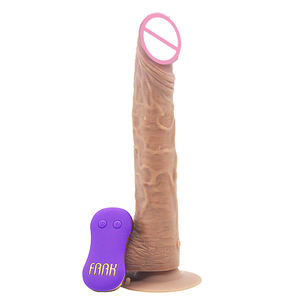 Fabrik preis 24cm Silikon Dildo Maschine <span class=keywords><strong>Penis</strong></span> mit Faak Vibrator USB einziehbare Dildos für Frauen Mastur bator - Product Image 1