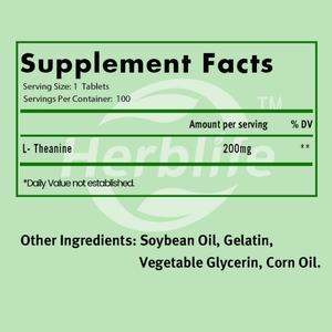 L-Teanina 200mg - 120 Cápsulas Vegetarianas - Sin Estearatos - Vegano - Sin OMG - Sin Gluten - Venta al por Mayor - Personalizable - Product Image 2