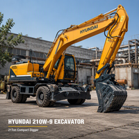 Mesin Bekas Hyundai Korea Asli Jam Operasi Rendah 21 Ton Hyundai 210W-9 Excavator Bekas Kondisi Prima