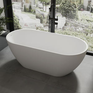 Acrylique moderne autoportant de 1.8m, nouvelle couleur noire, égouttoir en pierre artificielle pour les bains à remous d'hôtel - Product Image 4