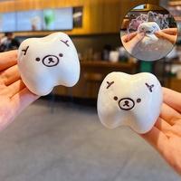 Nouveau jouet anti-stress en silicone de qualité alimentaire en forme de dents d'ours, jouet à presser pour soulager le stress, petit pendentif