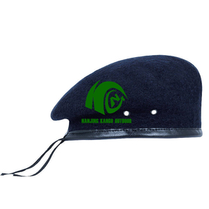 Béret professionnel d'extérieur avec insigne, béret tactique pour uniforme de sécurité, taille unique en <span class=keywords><strong>noir</strong></span> et vert - Product Image 2