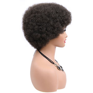 Afro KinkyวิกผมหยิกกับBangsธรรมชาติ<span class=keywords><strong>สั้น</strong></span>วิกผมบ๊อบสําหรับ<span class=keywords><strong>ผู้หญิง</strong></span>สีดําเต็มเครื่องผม 6 นิ้ว 90gเบาและสบาย - Product Image 6