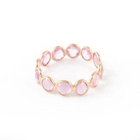 Eleganter Handgefertigter 18K Gold Rosa Saphir Hochzeits-Verlobungsring |   1,80 Karat 3mm Edelsteine |   Luxuriöse Feine Schmuckkollektion
