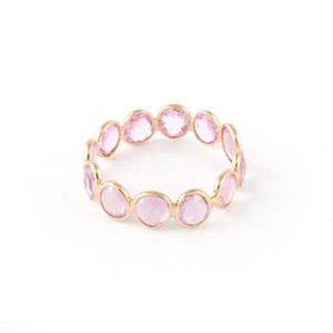 Elegante Anillo de Compromiso y Boda de Oro de 18K con Zafiro Rosa Hecho a Mano |   Piedras Preciosas de 1.80 Ct y 3 mm |   Colección de Joyería Fina de Lujo - Product Image 2