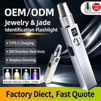 Lampe torche porte-clés UV de précision 365 nm IP65, identificateur de gemmes et de diamants à longueur d'onde réelle, sans lumière visible, OEM ODM CE RoHS