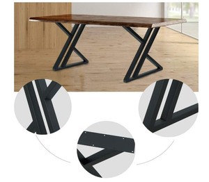 Pieds et bases de table à manger en fonte de métal modernes pour salon, chambre, bureau à domicile, hôtel, cuisine, école - Product Image 1